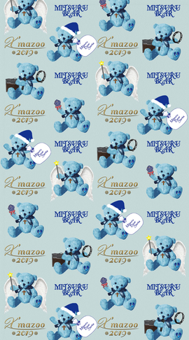 【wallpaper】SP_Happy Merry X'mazoo 2019_BearMonogram