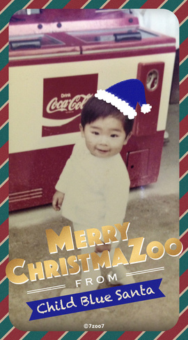 【wallpaper】SP_Happy Merry X'mazoo 2020_Child Blue Santa